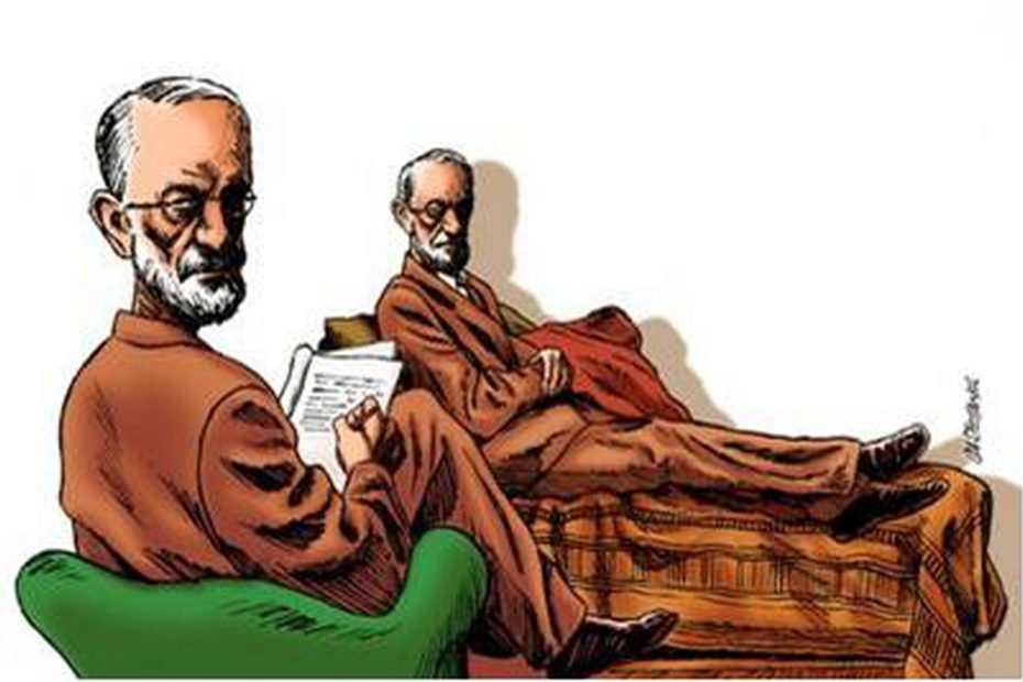 Caricatura de Freud - Reelaboración de resistencias